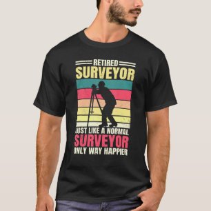 T-shirt Surveyor Retraité Land Survey Retro Vintage Reti