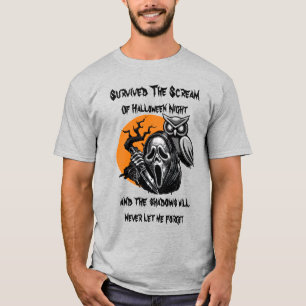T-shirt Survivait Le Cri De La Nuit D'Halloween