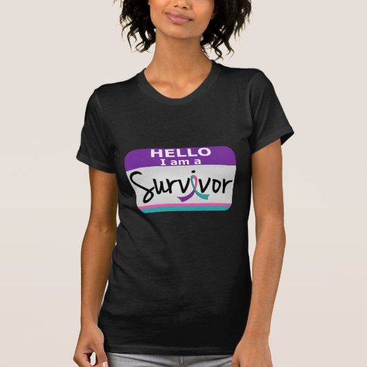 T-shirt Survivant 24 de cancer de la thyroïde (Devant)