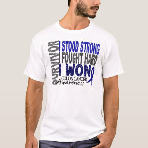 T-shirt Survivant 4 de cancer du colon