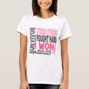 T-shirt Survivant 4 de cancer du sein