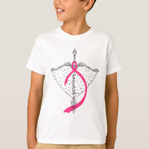 T-shirt Survivant Bow Arrow Warrior Hope Pink Ribbon Breas
