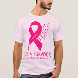 T-shirt Survivant Cancer du sein Sensibilisation des oisea