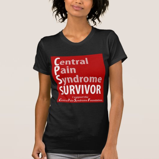 T-shirt Survivant central de syndrome de douleur (Devant)