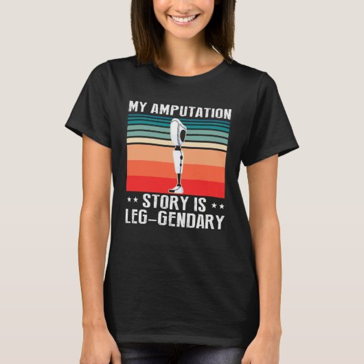T-shirt Survivant d'amputation pour prothèse de jambe 3 (Devant)