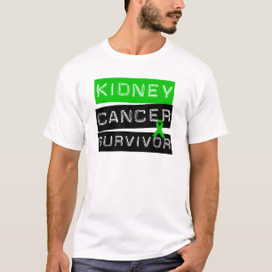 T-shirt Survivant de Cancer de rein (ruban vert)