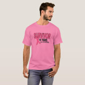 T-shirt SURVIVANT de CANCER DU SEIN 10 ans et comptes (Devant entier)