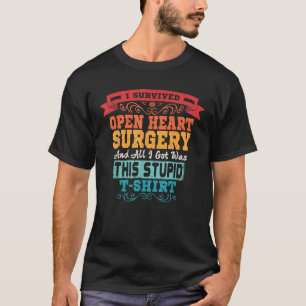 T-shirt Survivant de chirurgie à cœur ouvert récupération