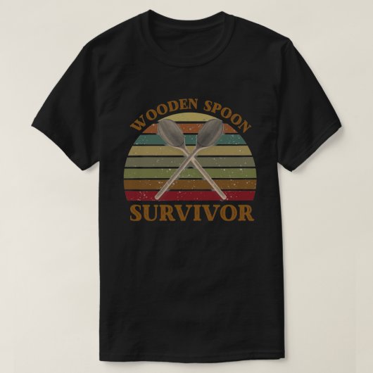 T-shirt survivant de cuillère de bois (Design devant)