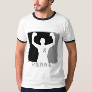 T-shirt Survivant de gain de cancer du cerveau