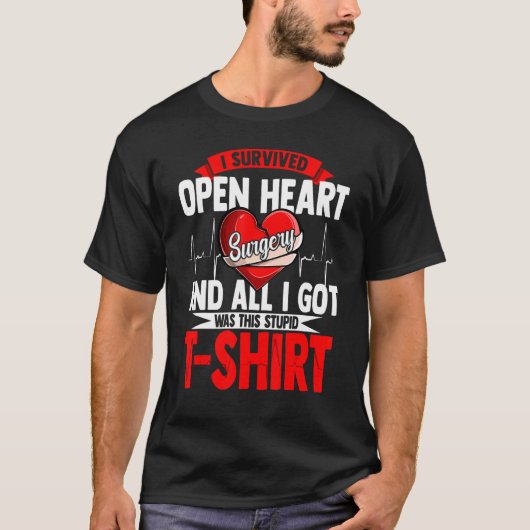 T-shirt Survivant de greffe cardiaque chirurgie du coeur o (Devant)