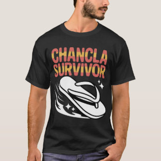 T-shirt Survivant de la chancla humour familial latino ami