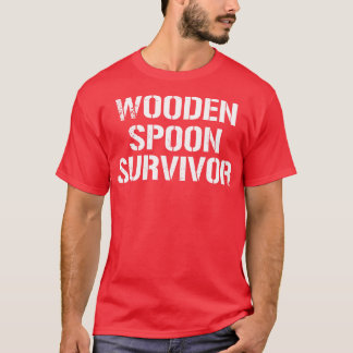 T-shirt Survivant de la cuillère en bois Texte de style vi