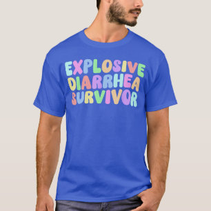T-shirt Survivant de la Diarrhée Explosive Rétro Groovy Ad