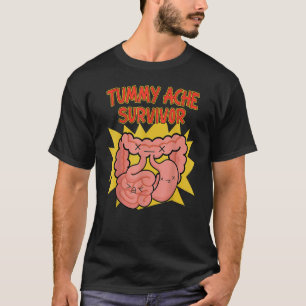 T-shirt survivant de la douleur tumorale Stomachache IBS H