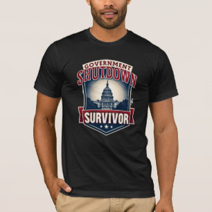 T-shirt Survivant de la fermeture du gouvernement – humour