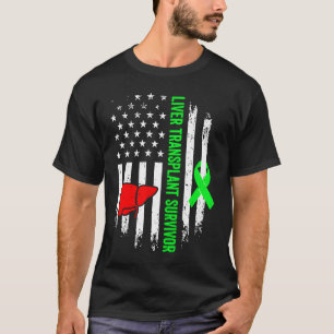 T-shirt Survivant de la greffe du foie Guerrier receveur d