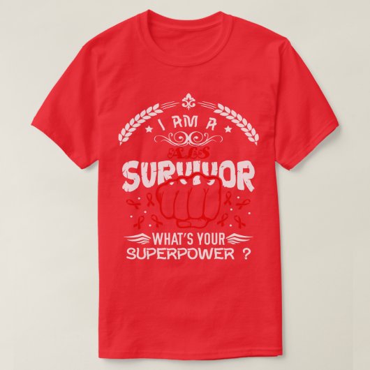 T-shirt Survivant de la sensibilisation à la SLA Whats You (Design devant)