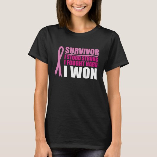 T-shirt Survivant de la sensibilisation au cancer du sein  (Devant)