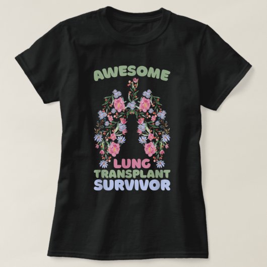 T-shirt Survivant de la transplantation pulmonaire (Design devant)