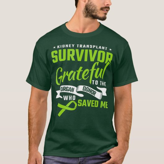 T-shirt Survivant de la transplantation rénale Reconnaissa (Devant)