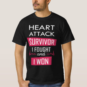 T-shirt Survivant de l'attaque cardiaque, je me suis battu