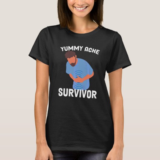 T-shirt Survivant de mal de ventre   (Devant)