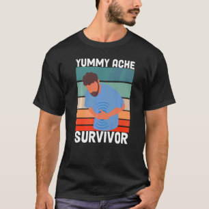 T-shirt Survivant de mal de ventre vintage mal d'estomac I