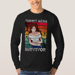 T-shirt Survivant des Maux de Ventre Blague Vintage sur le