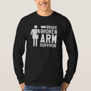 T-shirt Survivant d'une Fracture du Bras Guérison de Bless