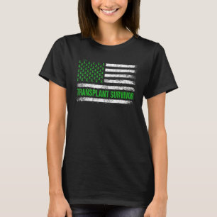 T-shirt Survivant d'une greffe Drapeau américain Greffe de