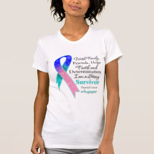 T-shirt Survivant fort de soutien de cancer de la thyroïd