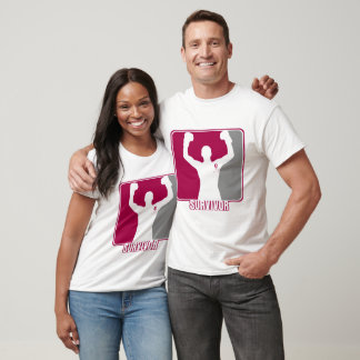 T-shirt Survivant gagnant du cancer de la gorge