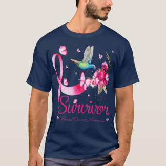 T-shirt Survivant Hummingbird Sensibilisation au cancer du