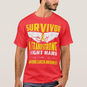 T-SHIRT SURVIVANT JE SUIS FORT ENFANT SENSIBILISATION AU C