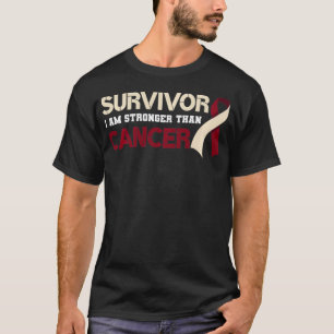 T-shirt Survivant Je suis plus forte que le cancer de la t