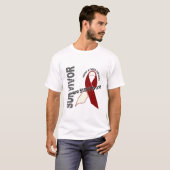 T-shirt Survivant PRINCIPAL 1 de CANCER de COU (Devant entier)