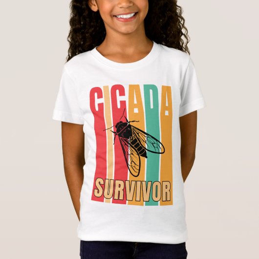 T-Shirt SURVIVANT RÉtro DE LA CICADA (Devant)