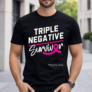 T-shirt Survivante Triple Négatif Sensibilisation au Cance