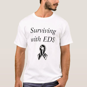 T-shirt Survivre avec EDS Ehlers-Danlos Syndrome Ruban