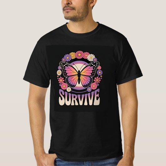 T-shirt Survivre Papillon (Devant)
