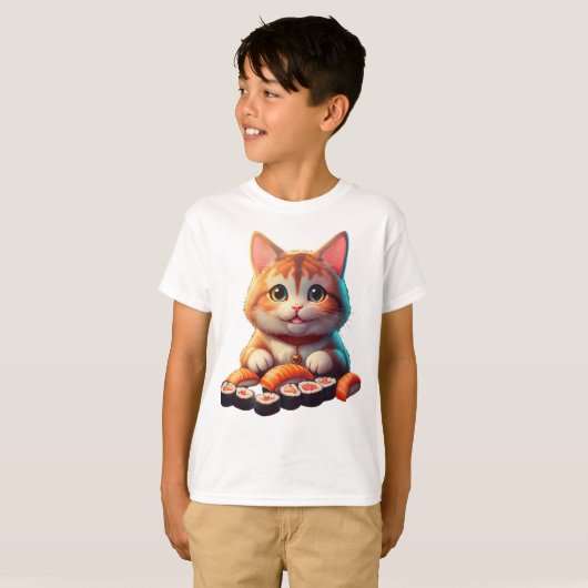 T-shirt Sushi Cat (Devant entier)
