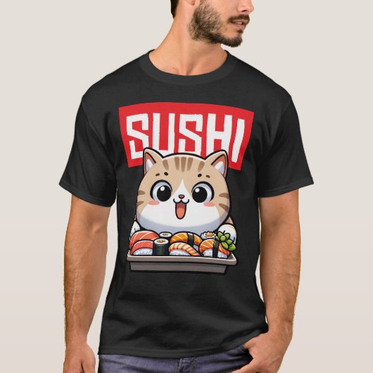 T-shirt Sushi Cat (Devant)
