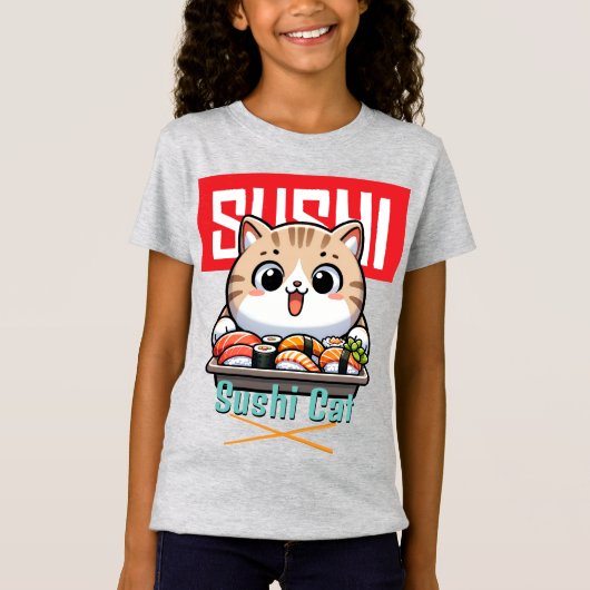 T-Shirt Sushi Cat (Devant)