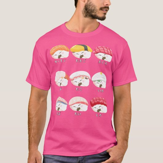 T-shirt Sushi Cat Neko (Devant)