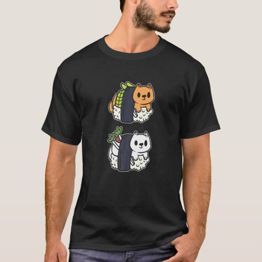 T-shirt Sushi Cats Pet Person   (Devant)