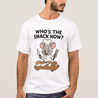 T-shirt Sushi Chat et Souris - Qui est le snack maintenant