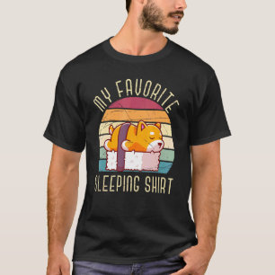 T-shirt Sushi couché rétro chien animal de compagnie lazy