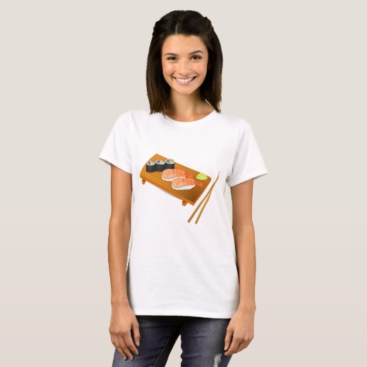 T-shirt Sushi cuisine japonaise mignonne (Devant entier)