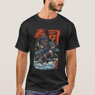 T-shirt Sushi Dragon japonais Maki Sushi Rolls Anime Foodi